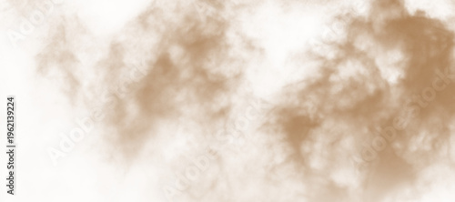 Fotografie Dust, sand, soil, smoke cloud particles isolated on a clean transparent or white background