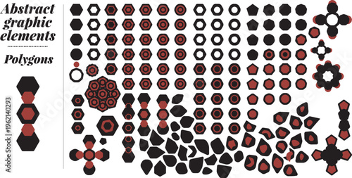 Elementos gráficos de polígonos modernos y minimalistas en formato vectorial EPS