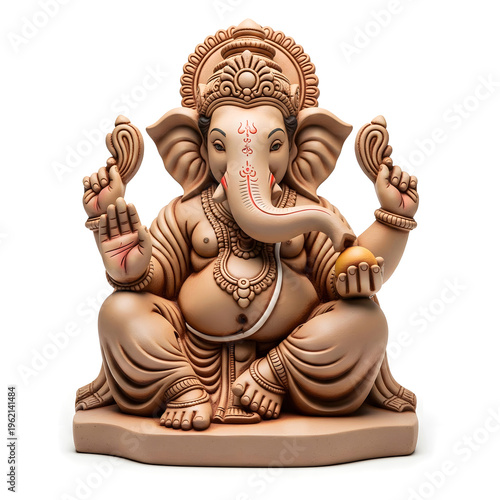 AI Generated Illustration for Happy Ganesh Chaturthi Festival for Invitation, Poster, Social Media Post Design Background