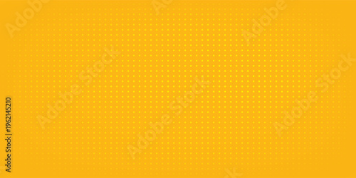 Yellow Halftone Dotted Gradient Background With Retro Comic Texture.
