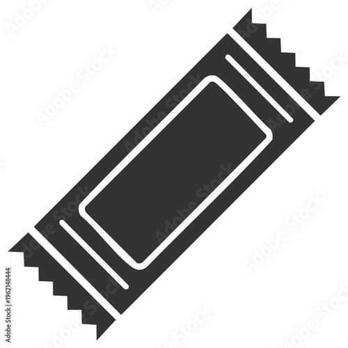 Wrapped candy bar icon illustration.