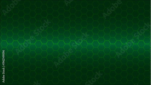 Green Hex Grid Glow