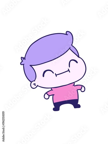 attention grabbing animation of freehand drawn cartoon of kawaii older man