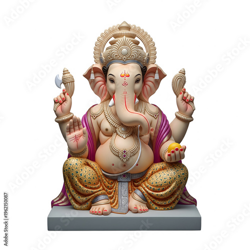 AI Generated Illustration for Happy Ganesh Chaturthi Festival for Invitation, Poster, Social Media Post Design Background