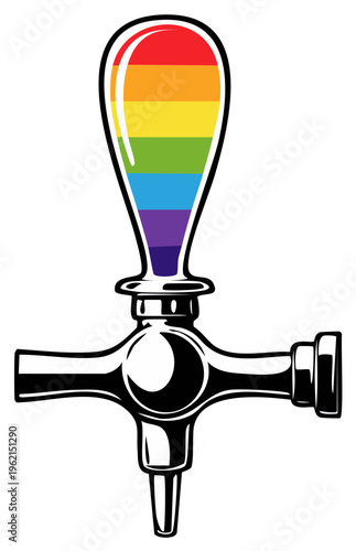 Rainbow Pride Beer Tap Handle