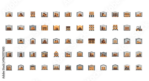 A collection of various house icons.