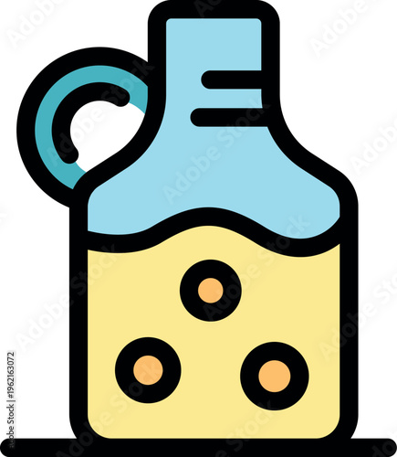 Olive oil jug with filling level marks, embodying healthy eating and culinary preparation