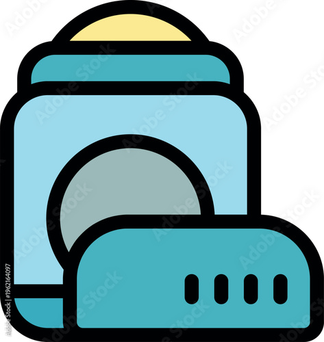 Turquoise deodorant stick for personal hygiene, providing effective protection against sweat and unpleasant body odor