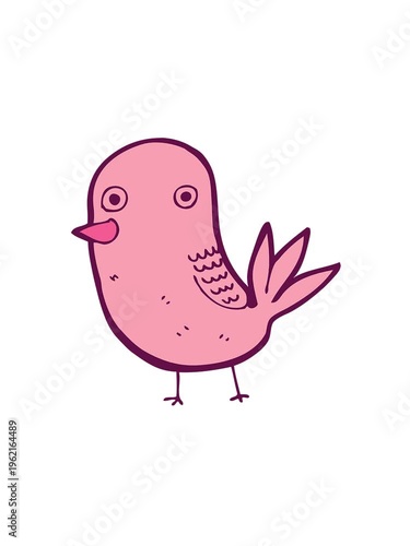 pressure popping animation of cartoon of funny bird