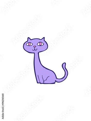 flashy sales animation of a cartoon of a cat character