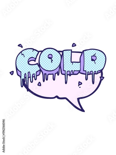 pixelize effect animation of freehand drawn comic book speech bubble cartoon cold text symbol