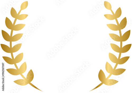 ゴールドの月桂冠のフレーム