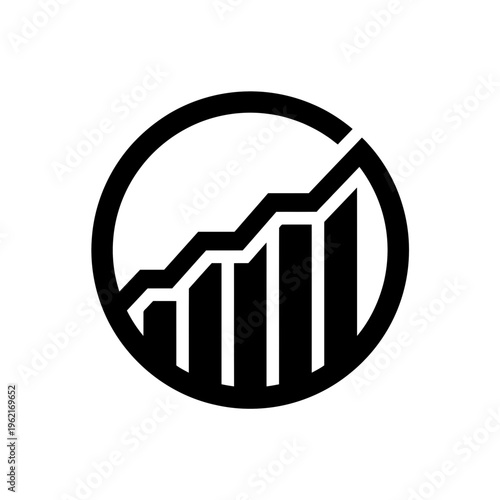 Financial growth and investment chart icon