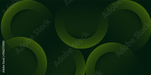 Green background with a combination of clouds and grass shapes. Circle green background with a blank space.