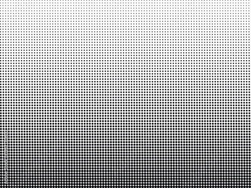 Black and white halftone gradient pattern texture with uniform dots transitioning from dark to light