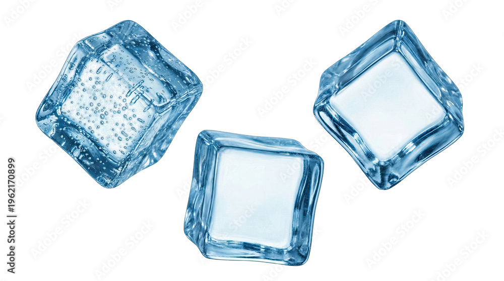 Obraz premium Three rectangular cut aquamarine gemstones on a black background