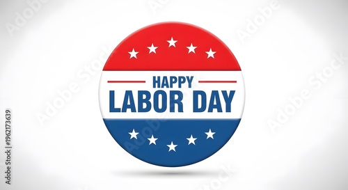 Happy labor day celebration with patriotic american flag design