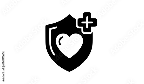 Sexual Health Protection Symbol Glyph Vector