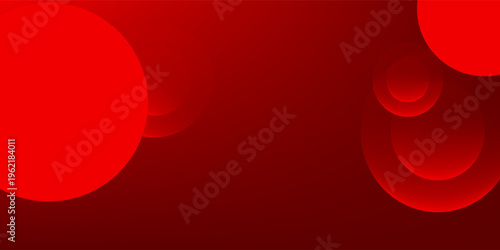 Abstract red background with red circles