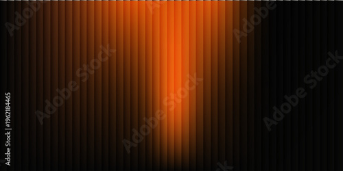 Modern abstract background, orange black wavy vertical lines, sandy texture and dramatic light.