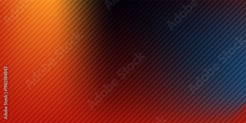 Abstract ribbed texture vibrant color spectrum deep blue to orange pink soft light transitions dark