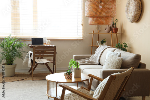 Comfortable sofa and workpl...