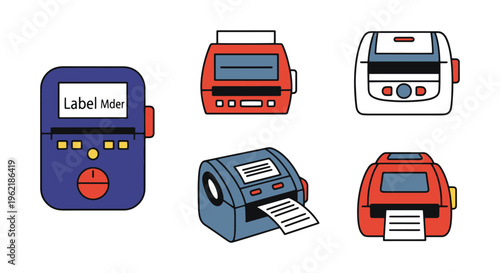 Label Maker Line art vector creative modern abstract illustration