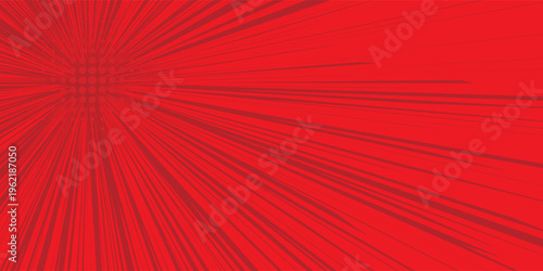 Red Comic Zoom Lines Background Vector Illustration eps10