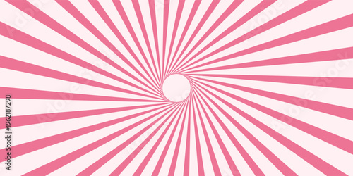 Pink circus background. Funfair swirl patern. Spiral carnival pattern.