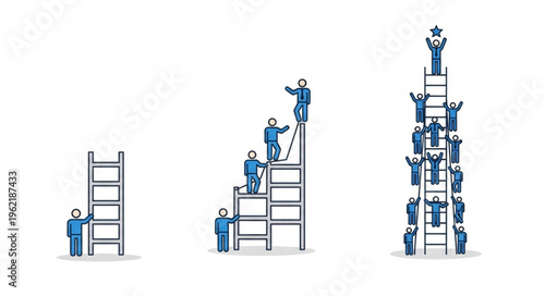 Teamwork and Collaboration Leading to Success and Achievement.