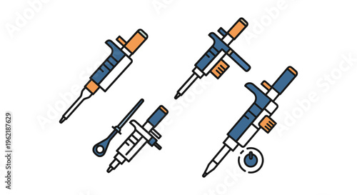 Micropipette Line art vector clean abstract
