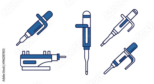 Micropipette Line art vector simple abstract design illustration