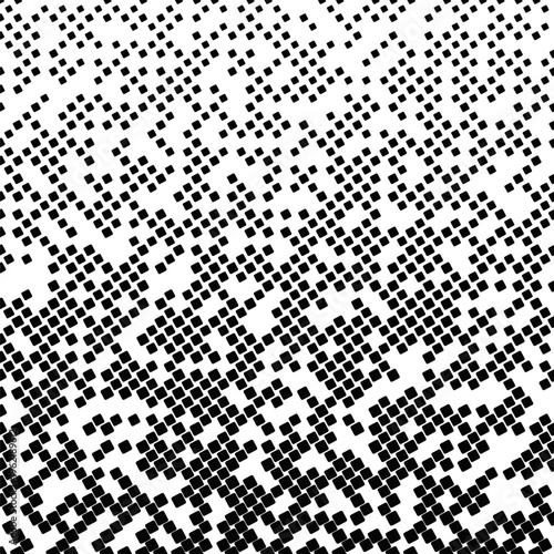 Monochrome random geometrical square pattern background design