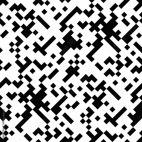 Seamless diagonal black and white geometrical pattern background - repeating abstract repetitive vector graphic design