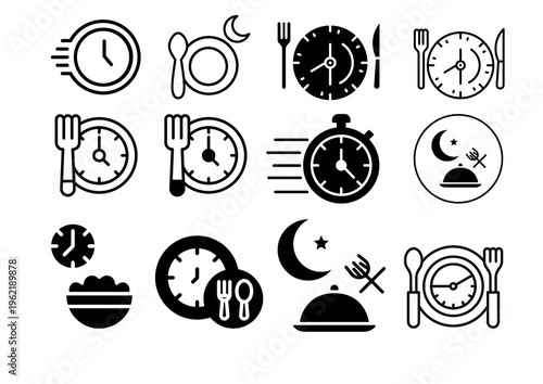 set of easter icons