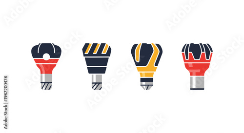 Milling Cutter Line art vector minimal color pattern