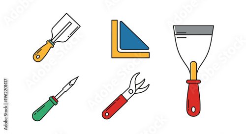 Paint Scraper Line art vector creative abstract minimal illustration