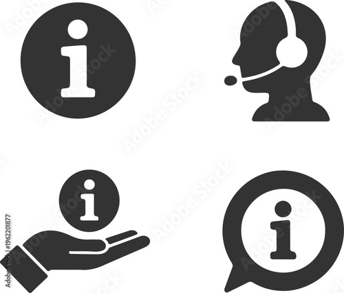 Customer Assistance Icons | Help Desk Support Vector Set