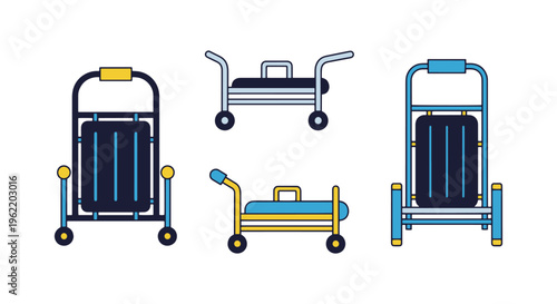 luggage rack Line art vector modern abstract pattern