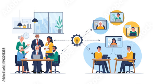 Hybrid Workforce Collaboration: Connecting In-Person & Remote Teams for Idea Sharing, Innovation & Digital Business Strategy