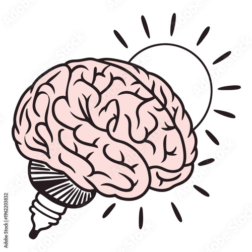 vector illustration of human brain