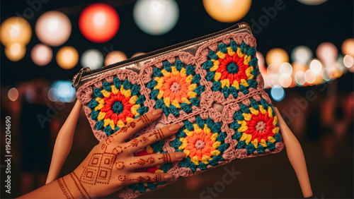 Crochet Amigurumi Tote Handmade | Romantic Aesthetic Bag | Unique Gift for Her | Statement Floral Knit | Cute Purse 