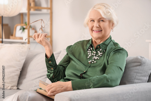 Beautiful senior woman with...