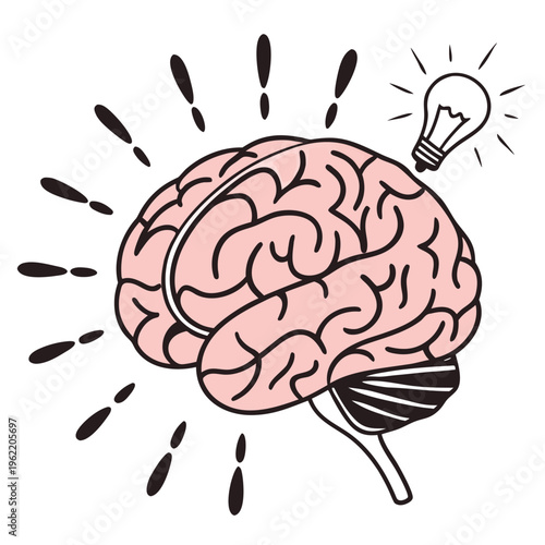 human brain vector illustration