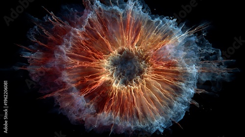 Astrophysics model of a supernova explosion