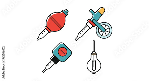 Pipette Filler Line art vector simple pattern abstract