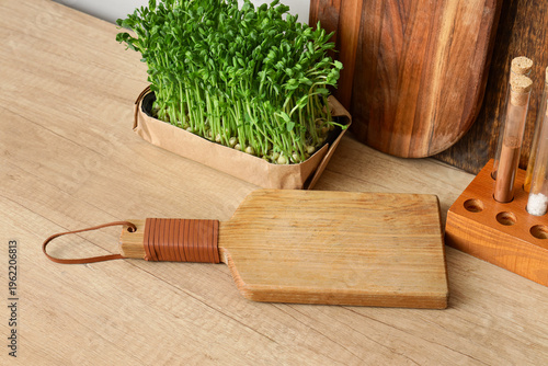 Wooden cutting board with s...