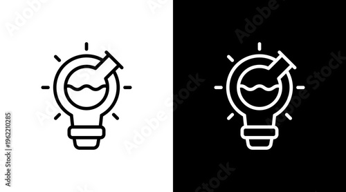 Innovation Lab White Icon Set Design