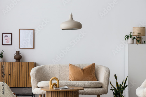 Interior of light living ro...