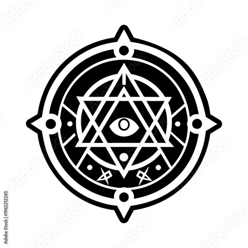 A filled style icon of alchemy sigil symbol